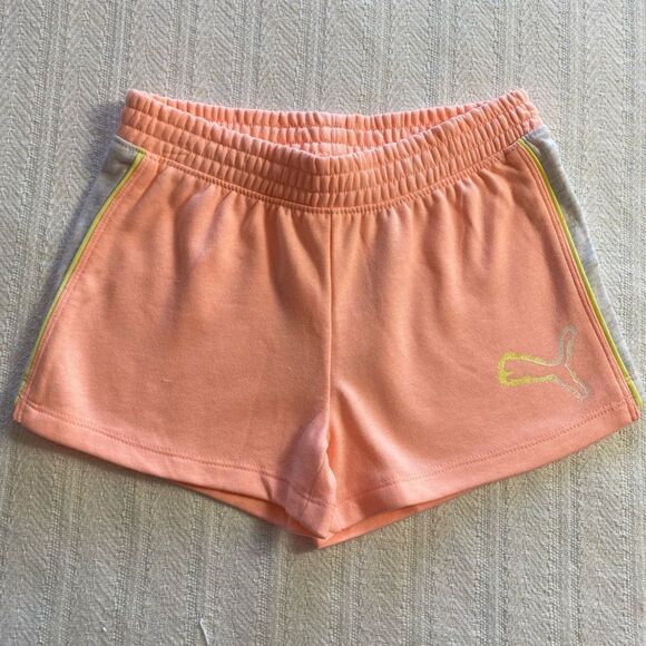 PUMA Girls Rebel Shorts Color: Elektro Peach - Picture 1 of 6